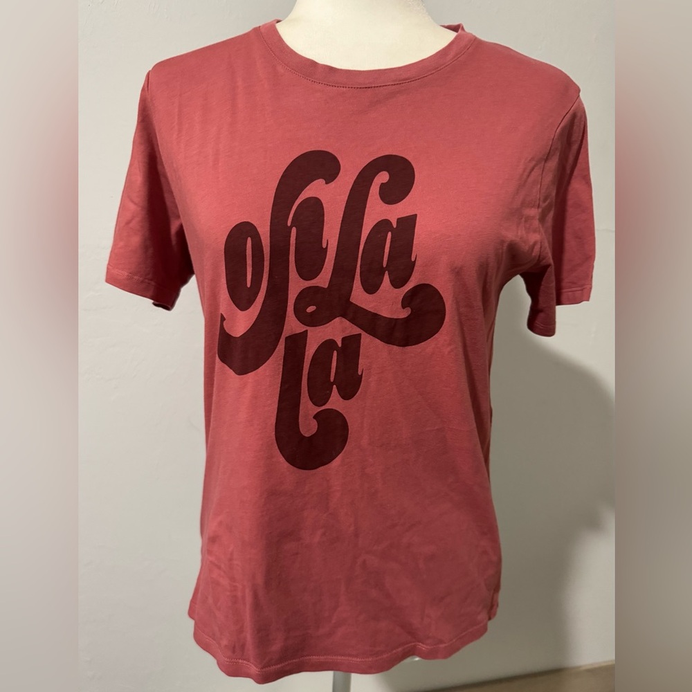 Sezane Oh la la cotton tee S - Picture 2 of 7